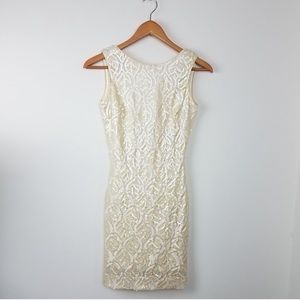 Dress the Population White Sequin Dress